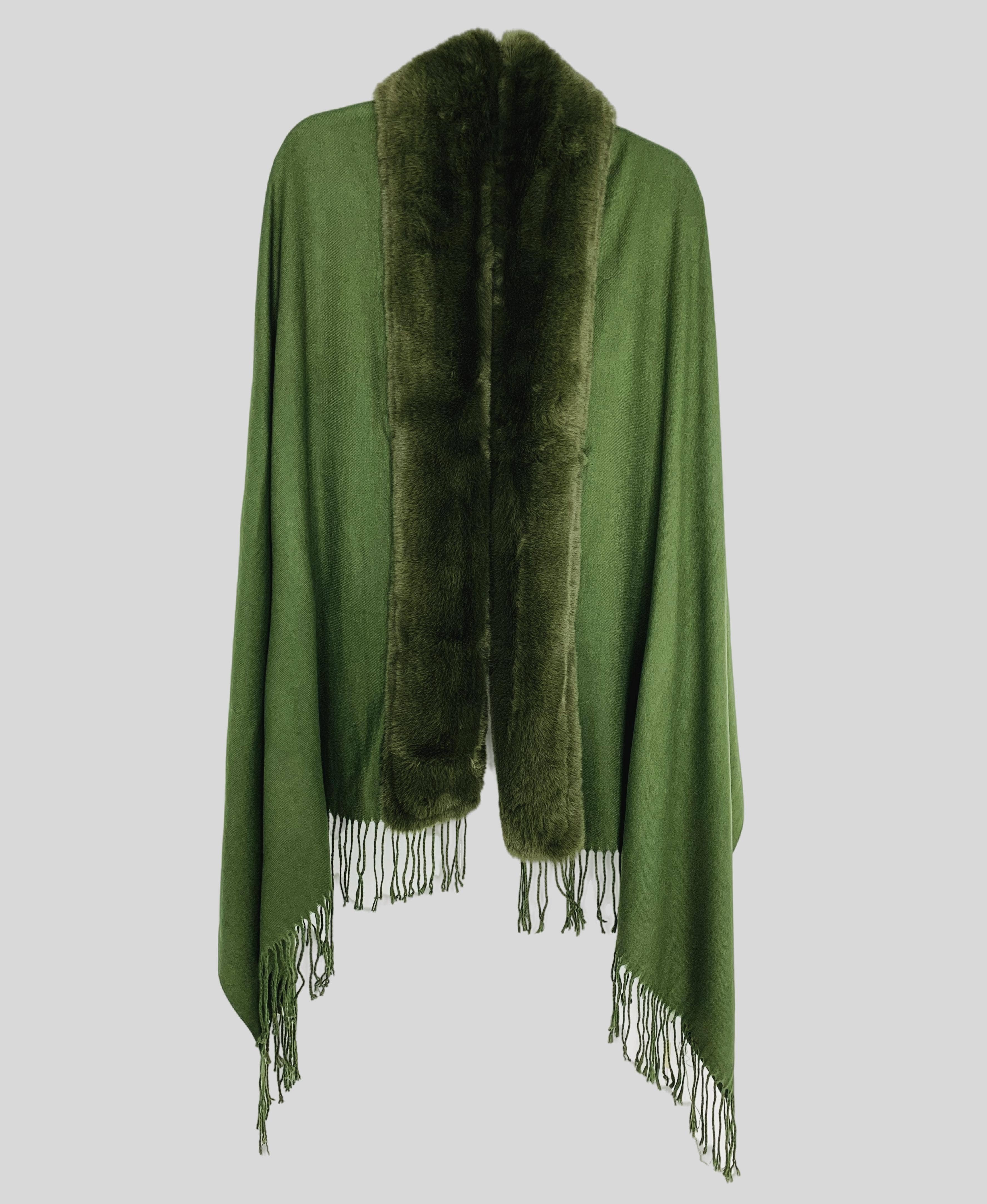 JC Sunny Fashion - Wholesale Sjaal - Dames - JC062843 16 Kleuren-Faux Fur Trim Zachter Dan Kasjmier Sjaal/Sjaal9