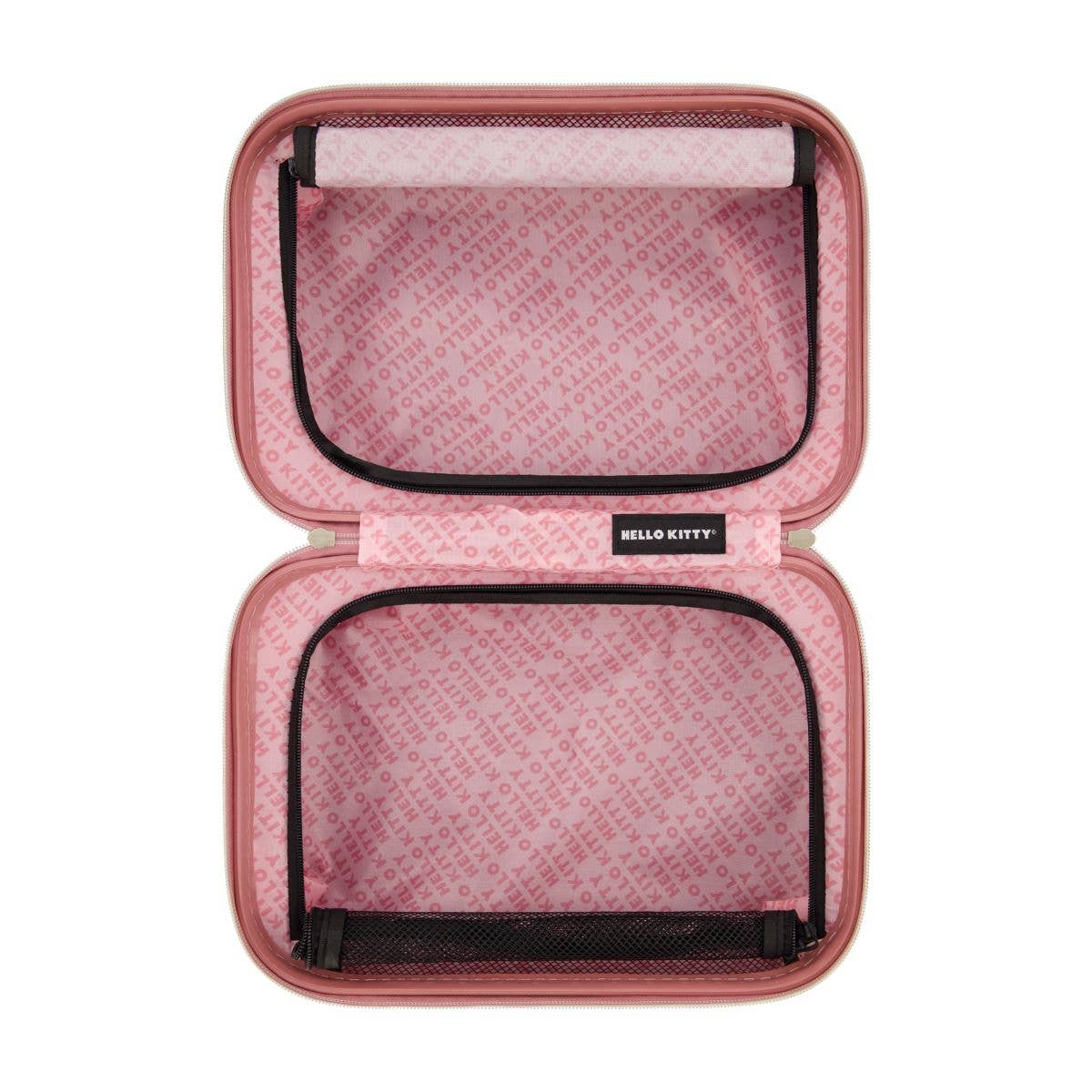 FUL Luggage (Concept One) – wholesale Make-up/cosmetic bag – Hello Kitty Pink Molded Carry-on Train Case9