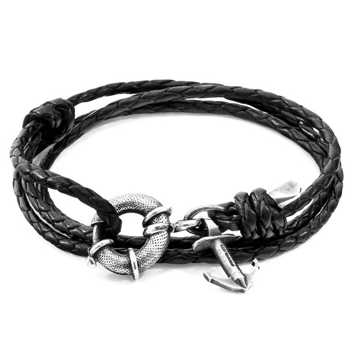 Clyde Anchor Armband aus geflochtenem Leder für den Großhandel von ANCHOR & CREW