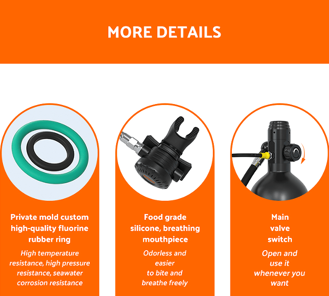 Hard Rock Health Stores - Wholesale Sporting Accessories - 2L Single-bottle respirator diving equipment.  Constant pressure 2 Mpa breathing 25-30Minutes snorkel mask snorkeling tube protective back bag, diving gas cylinder, scuba diving, adult men and women0