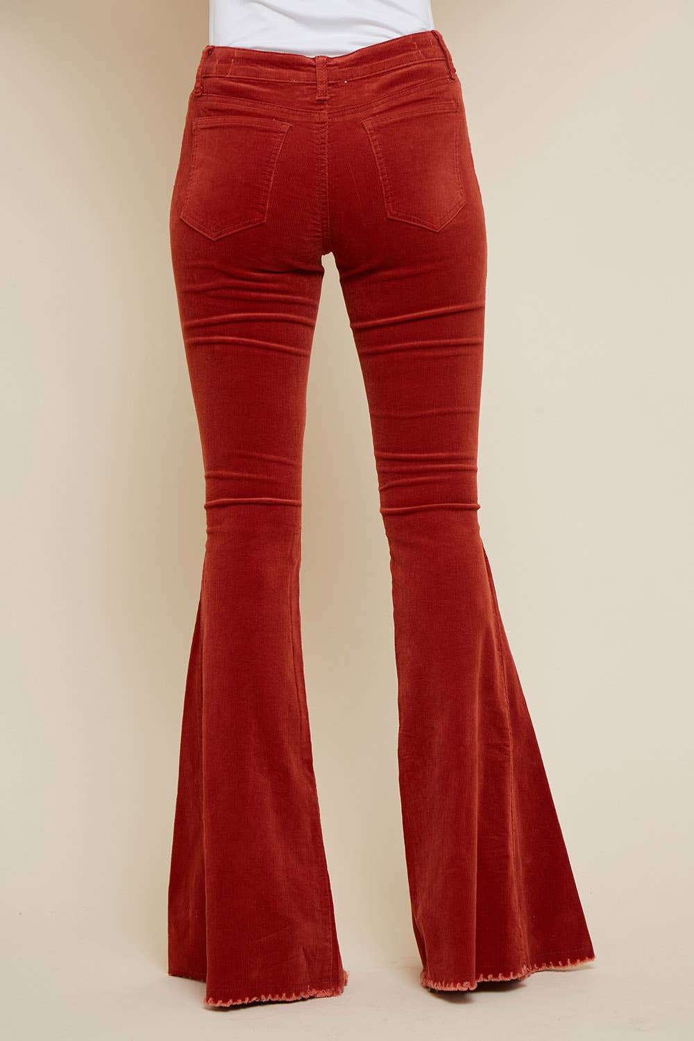 Saints & Hearts - Wholesale Pants - Women's - PLUS SIP6144AP RUST WESTERN CORDUROY BELL BOTTOMS2