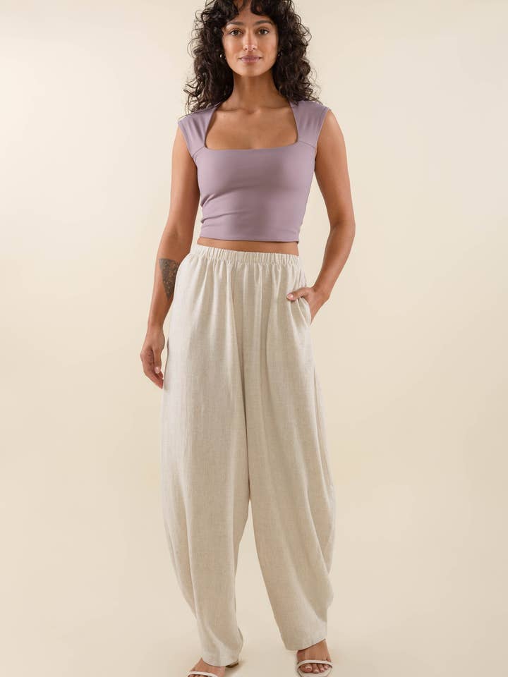 NLT - Wholesale Pants - Women's - Long Linen Lantern Pant5