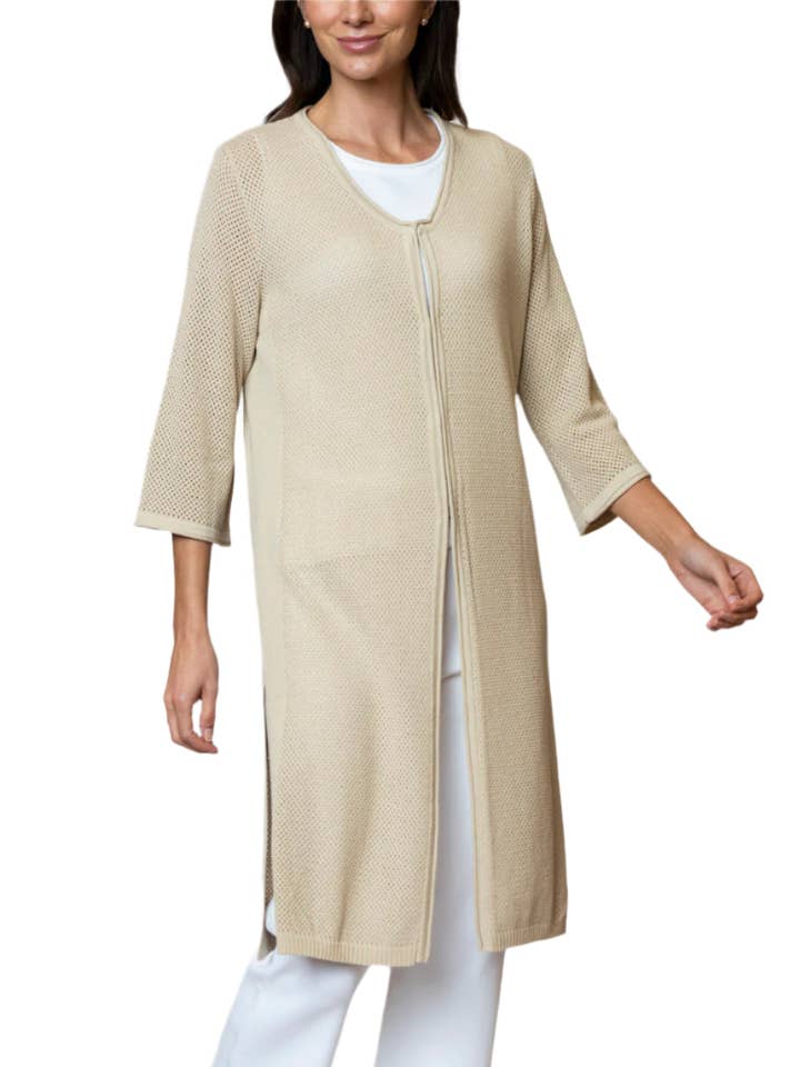 Dana Mesh Duster, Varm Beige for engroshandel hos Biana