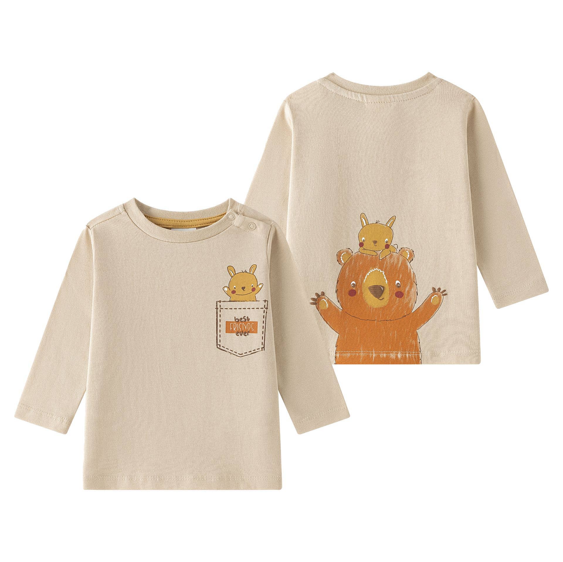 Newness Kids - Wholesale T-Shirt - Baby - Baby boy long-sleeve T-shirt with crew neck BBI650240