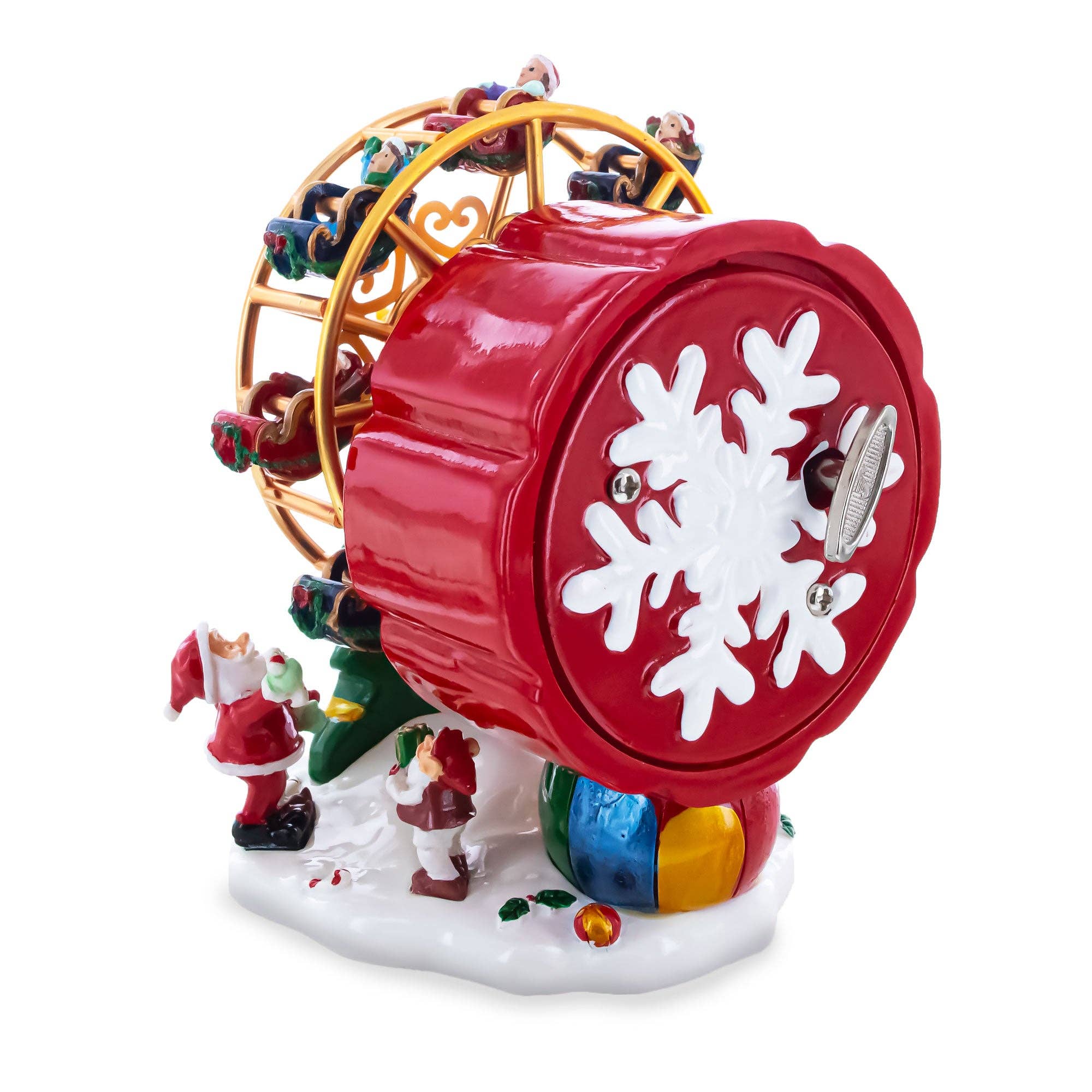 BestPysanky - Wholesale Decorative Figurine - Santa's Whirling Ferris Wheel Rotating Musical Figurine3