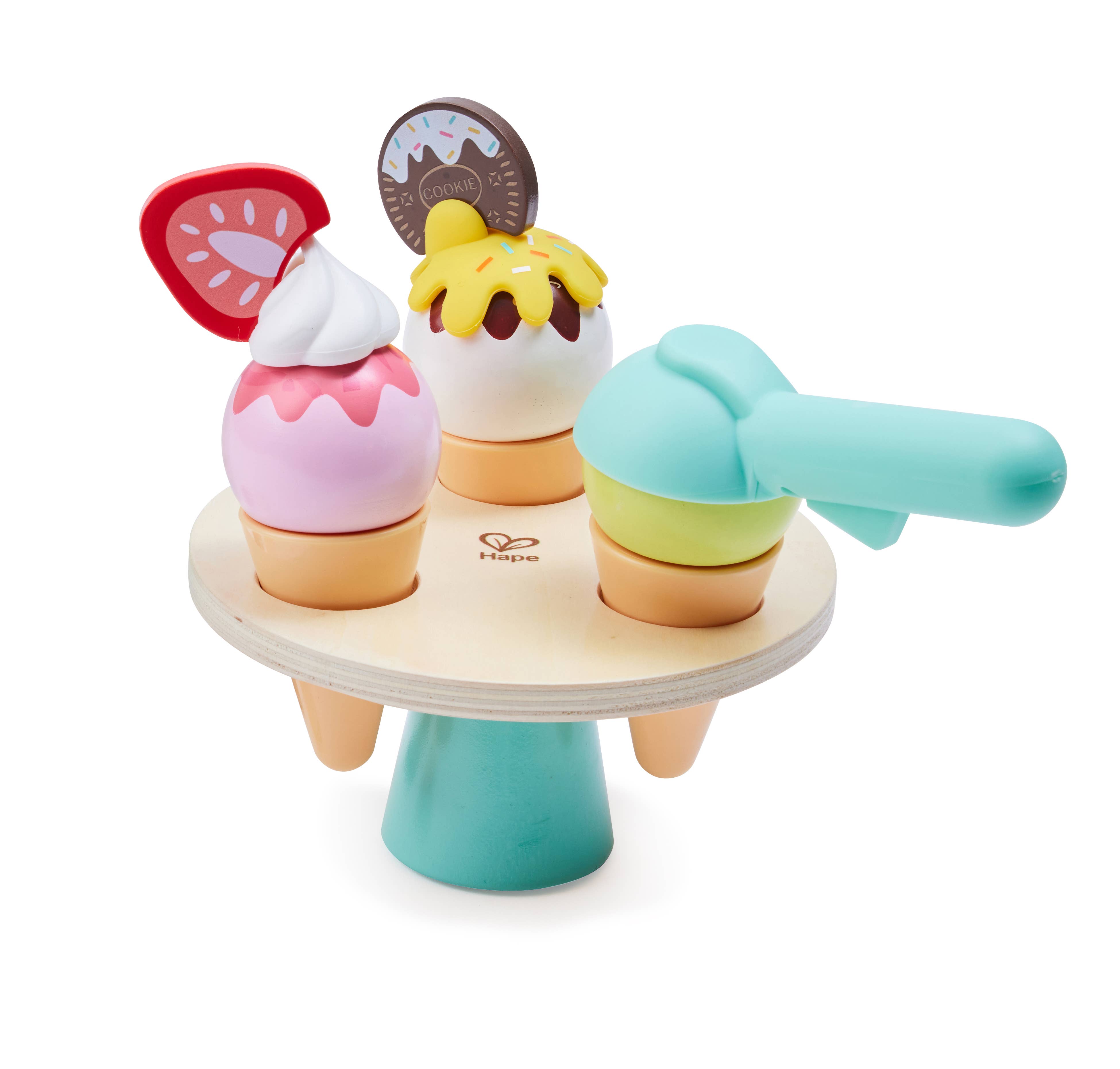 Hape Toys - Vente Jouet en bois – enfant - Ensemble de service à glace avec cuillère4