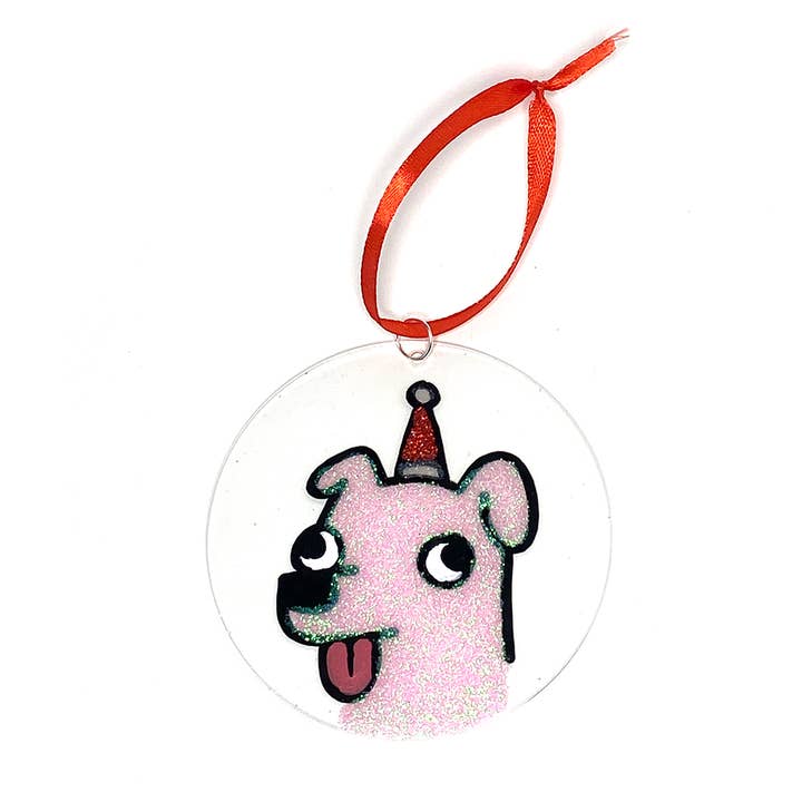 Es ist Crimus Doggo Ornament für den Großhandel von Robin Good Art & Design