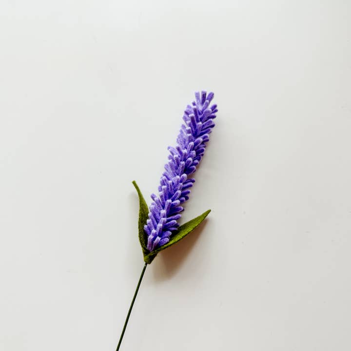 Resa Curbo Creative - Wholesale Artificial flowers - Felt Flower Lavender Single Stem1