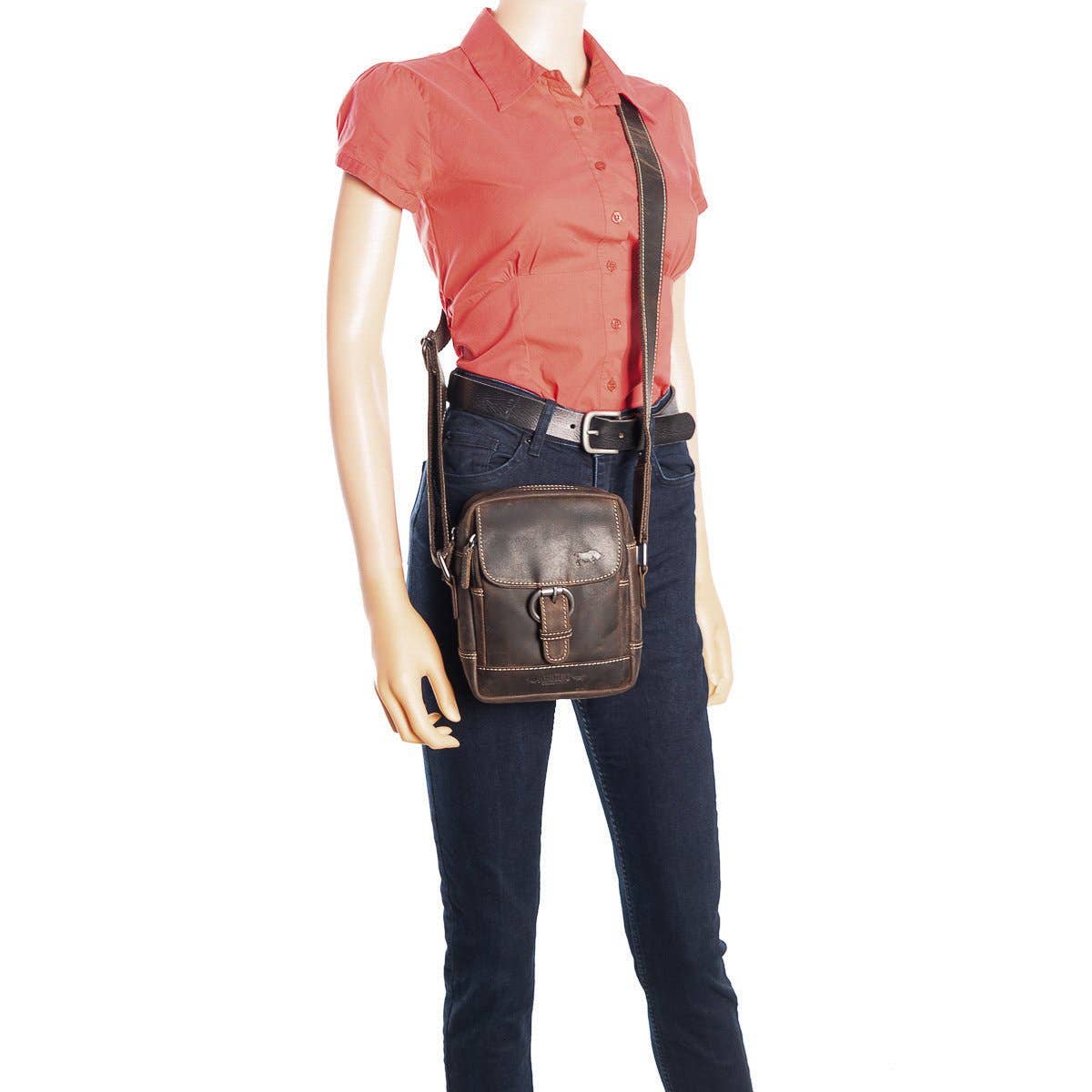 Arrigo – wholesale Axelremsväska – Unisex – Kompakt unisex axelväska i buffelskinn, 3 färger5