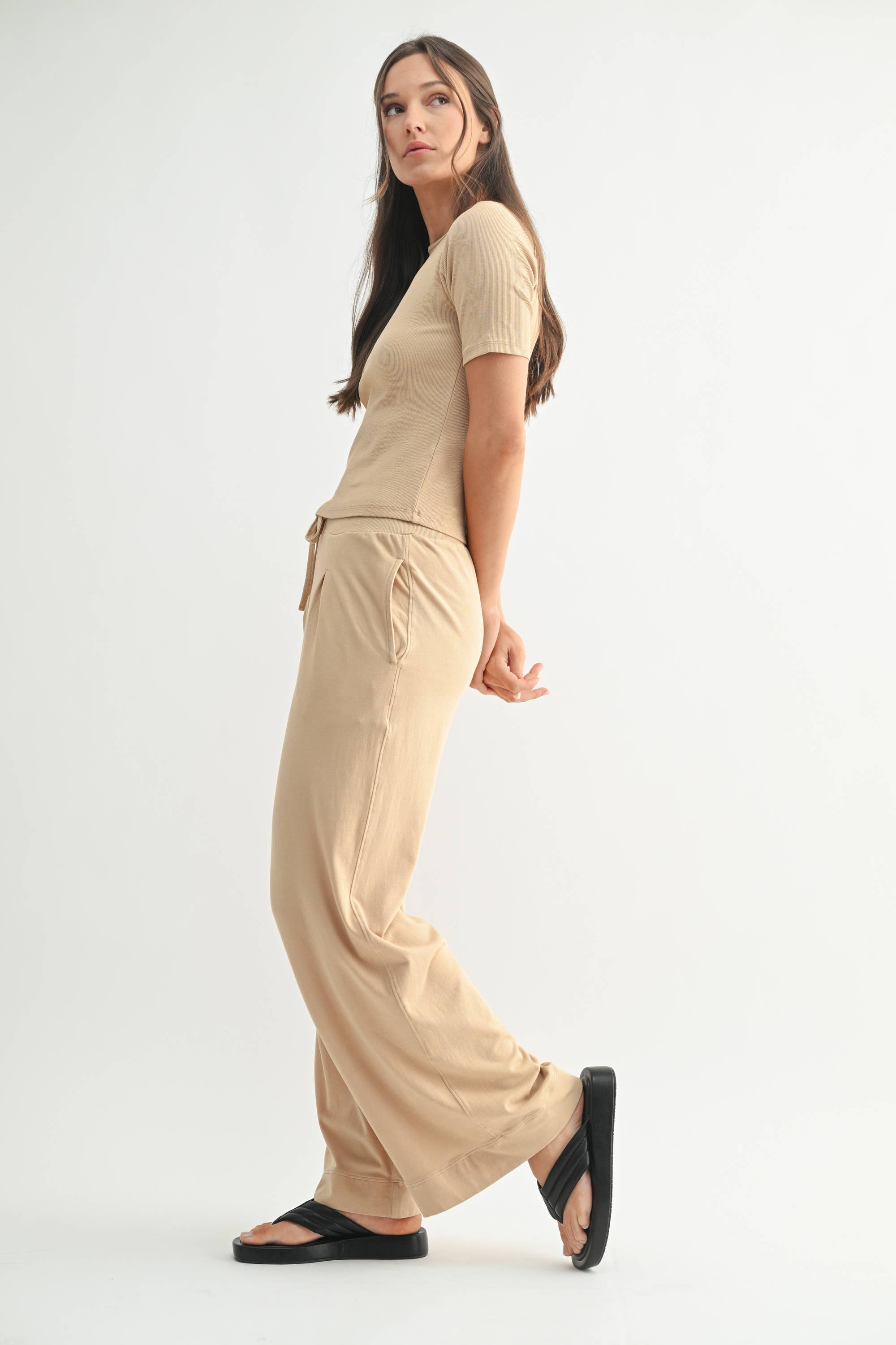 Mono B - Wholesale Top & Pant Set (NOT Loungewear) - Women's - Vintage Ease Pima Cotton Set1