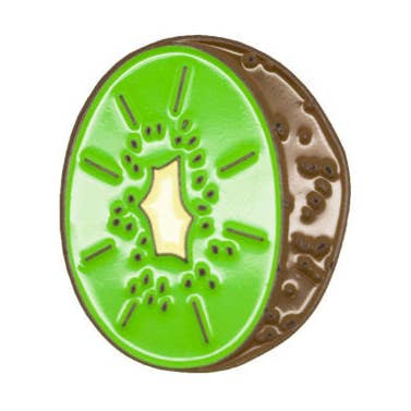 Kiwi Fruit Emaille Speldje voor wholesale door Craft MFG