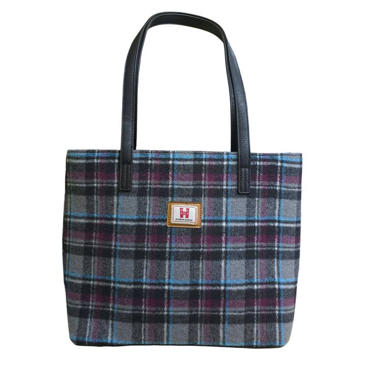 Strathurie Violet Blue Tweed Damstor Väska Stor Shopper för wholesale av Strathurie