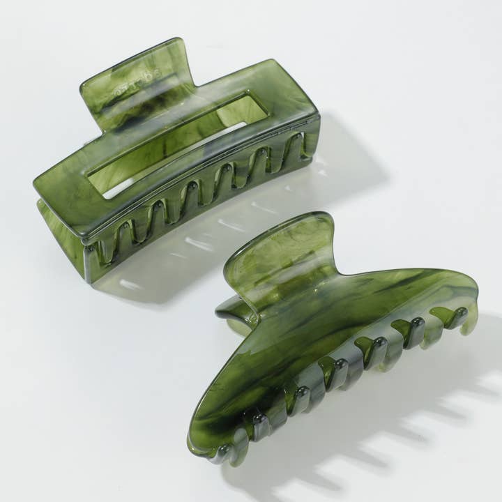 Jade Green S/M | Assorted Claw Clips for wholesale on Faire1