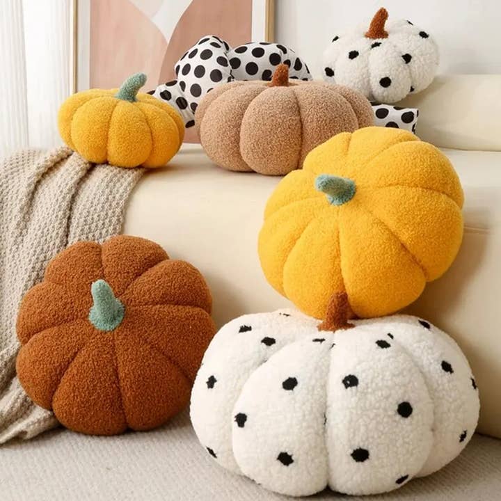 Pumpkin Pillow Plush Toy Holiday Décor for wholesale by La Bella Monte