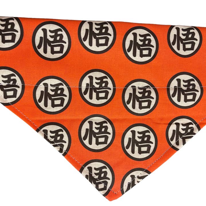 Dragon Ball Z Goku Anime Slide on the Collar Bandana for wholesale by Fabulous Paws