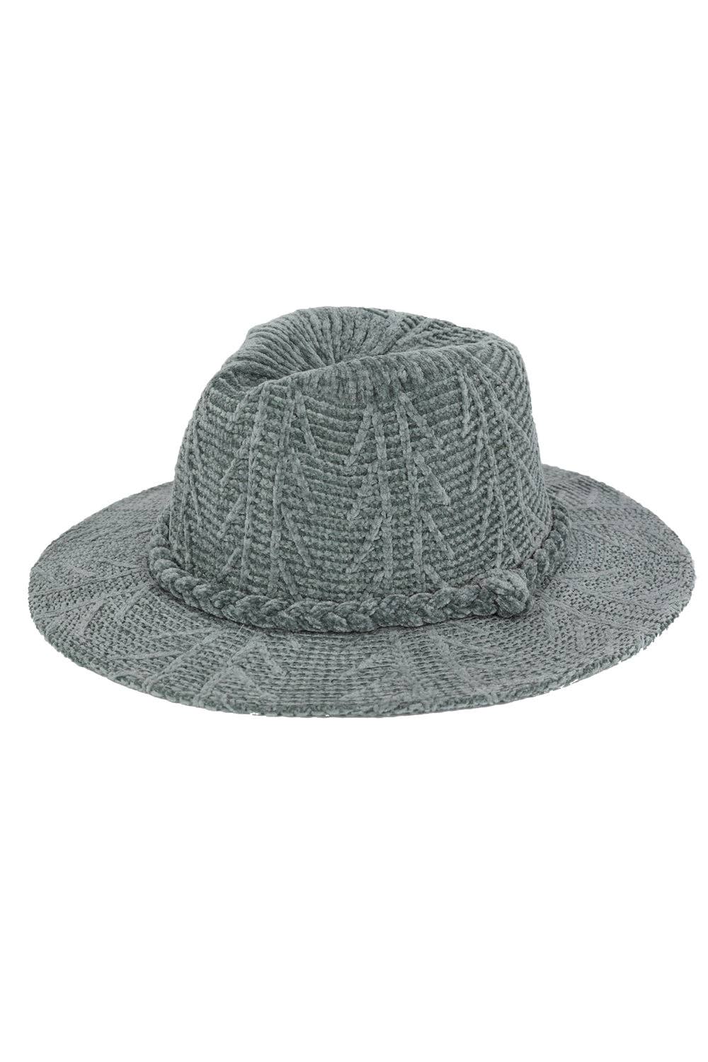 Greater Goods Imports & Wholesale - Vendita all'ingrosso Fedora - Donna - HT0001 MH0171 Fedora a Motivo Chenille4