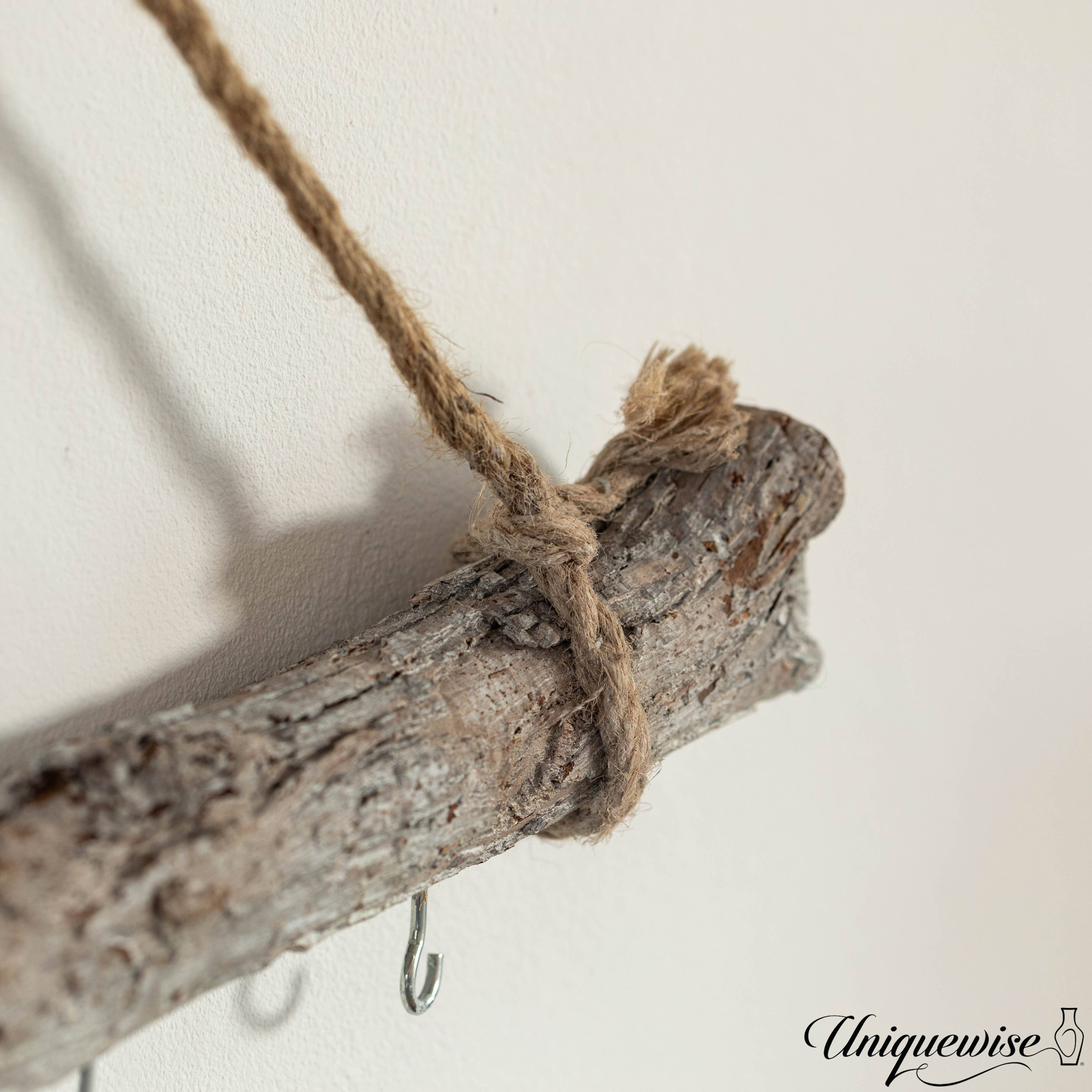 Quickway Imports - Wholesale Wall Accent - Uniquewise 19-inch Natural Decorative Jujube Wooden Log Hang1