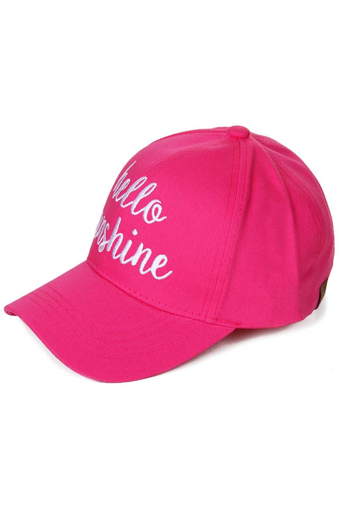 Hana - Wholesale Baseball Cap - Women's - C.C HELLO SUNSHINE Embroidered Baseball Cap19