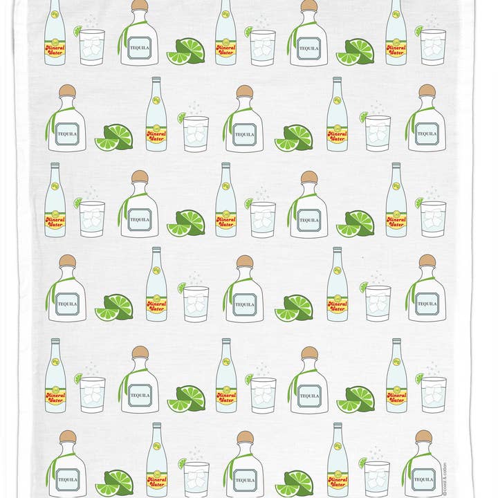 Coast & Cotton - Wholesale Tea Towel - Ranch Water, Organic Cotton Tea Towel - Entertaining & Bar