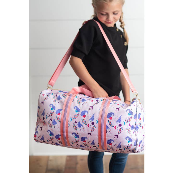 Oopsie Daisy - Wholesale Weekender Bag - Kids - Kids Pink & Purple Mermaid Weekender Swim Travel Bag
