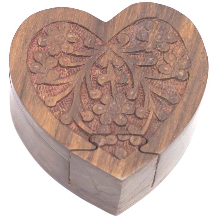 R. Expo/Song of India - Wholesale Decoratief doosje - Houten puzzeldoos - Hart