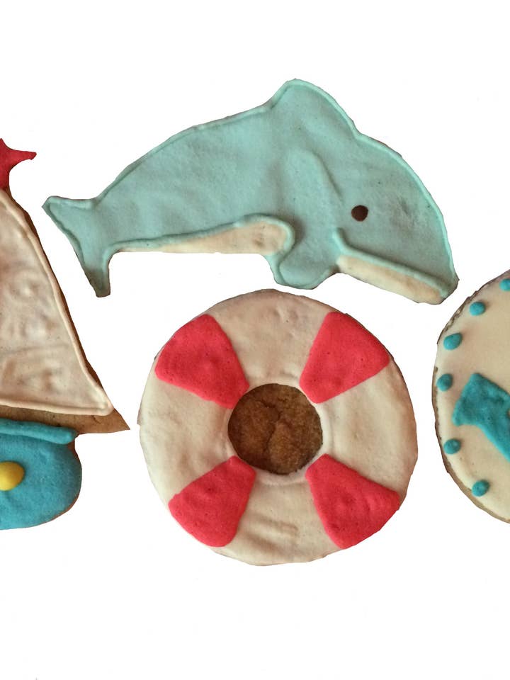 Nautical Theme Gluten Free Dog Treats for wholesale by Pawsitively Homemade