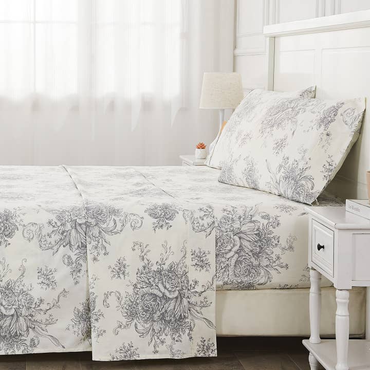 Mélange Home - Wholesale Sheet Set - Toile Printed Cotton Sheet Set4