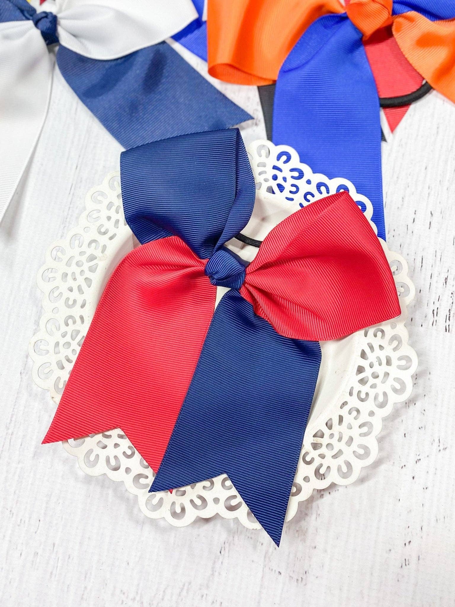 The Hair Bow Company - Wholesale Hair Bow - Kids - School Spirit Cheer Bows - Pony O - 6"14