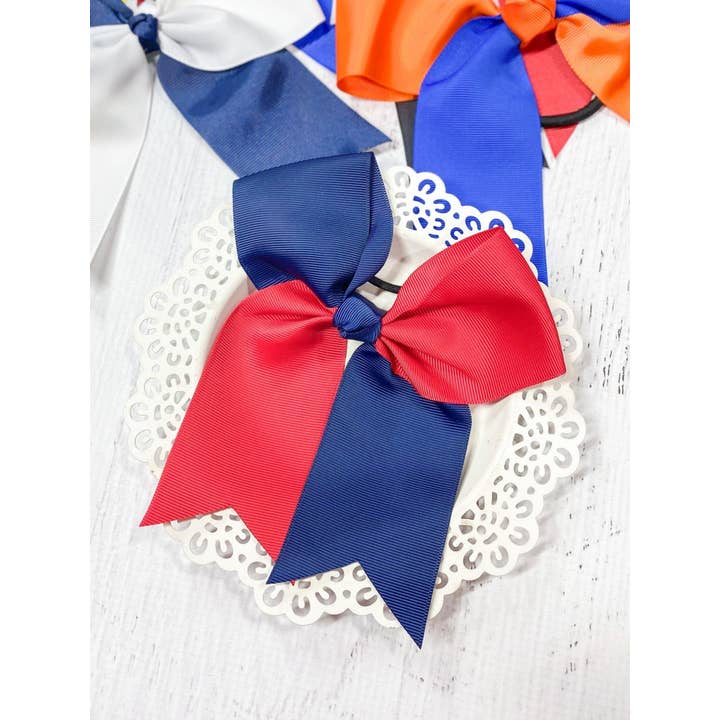 The Hair Bow Company - Wholesale Hair Bow - Kids - School Spirit Cheer Bows - Pony O - 6"14