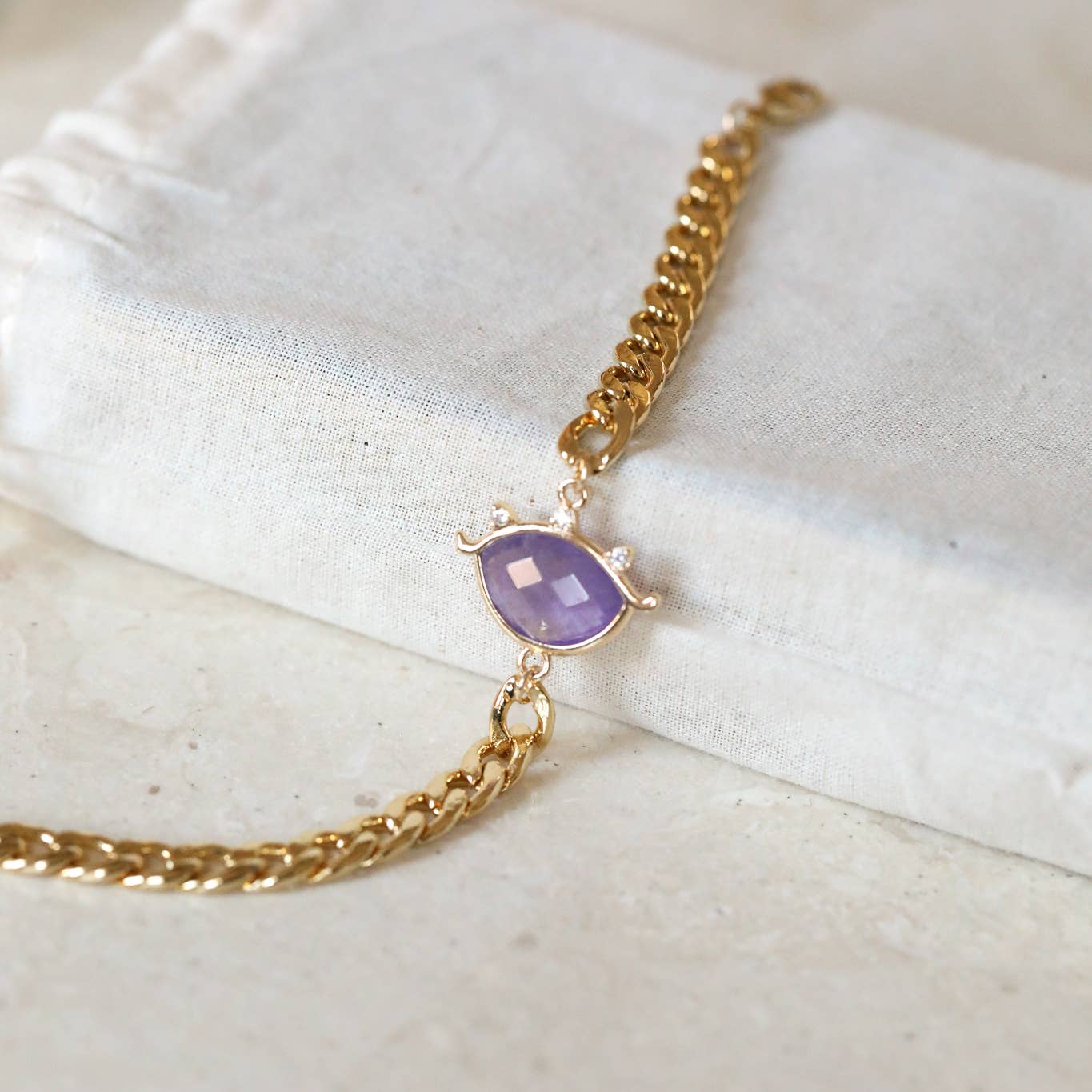 The Gilded Witch - Wholesale Charm/Dangle Bracelet - Third Eye Bracelet - Amethyst, Amazonite, Labradorite4