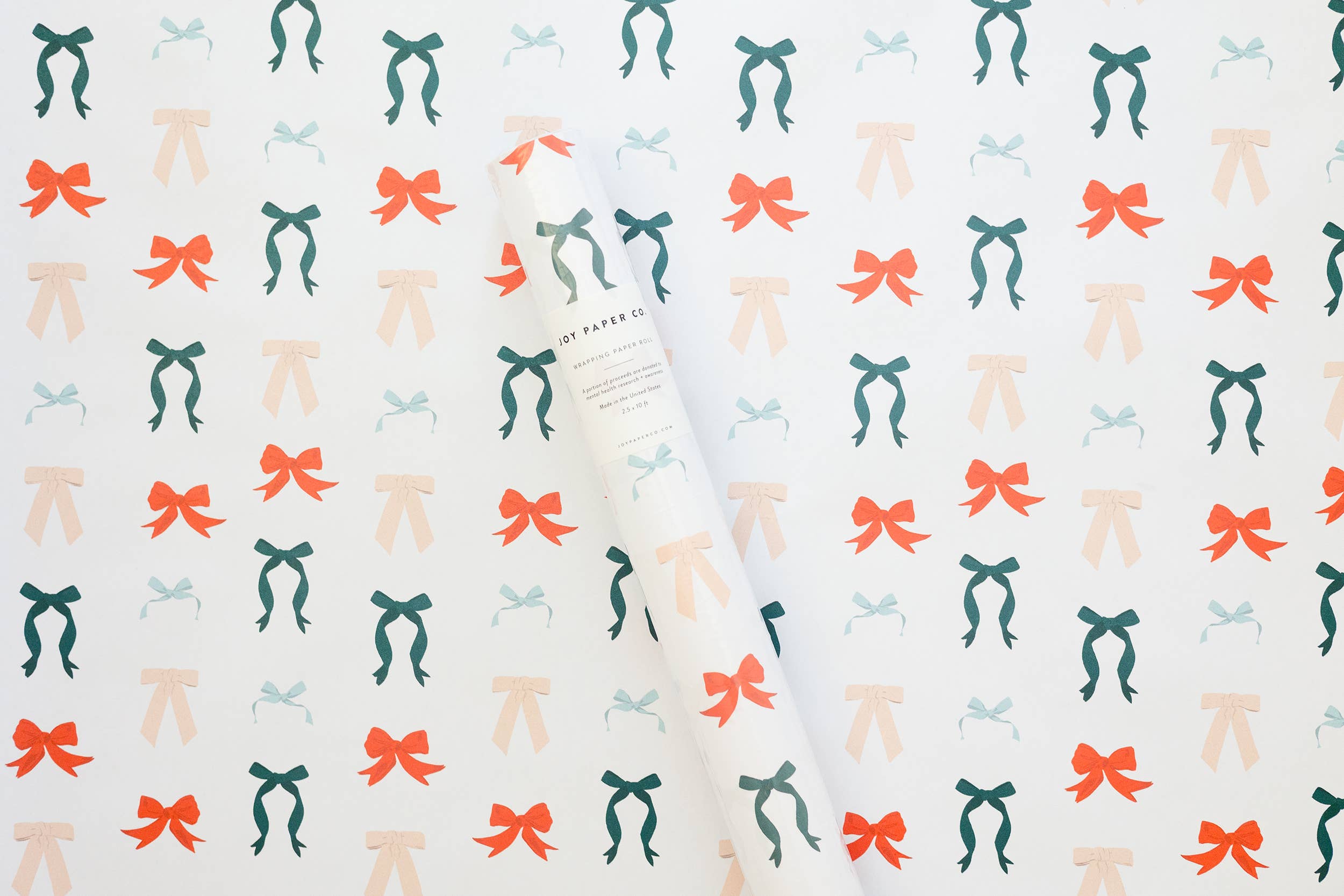 Joy Paper Co. - Wholesale Wrapping Paper Roll - Holiday Bows Wrapping Paper Continuous Roll1