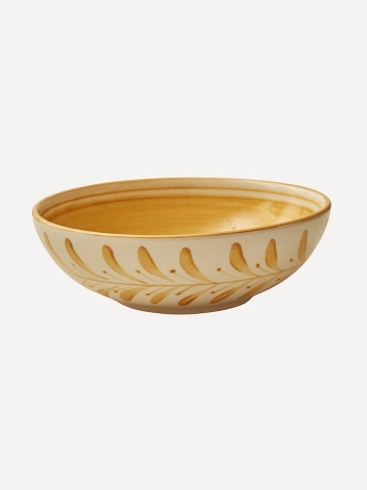 Helecho Salad Bowl, Golden Yellow for wholesale by CasaLatina