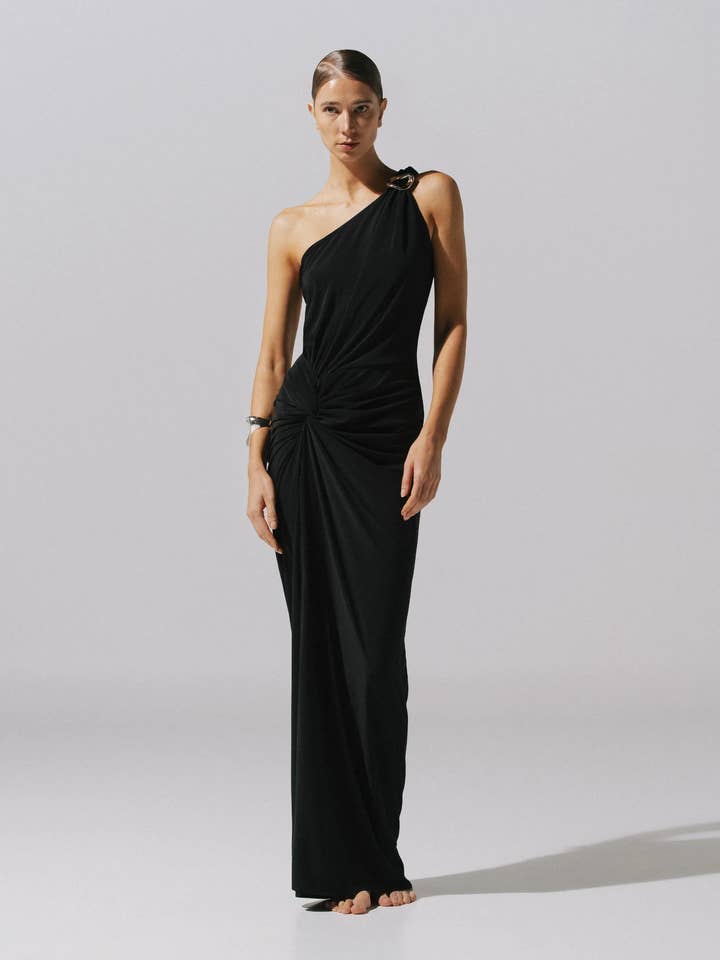 Canoa Maxi Dress Black for wholesale by Baobab