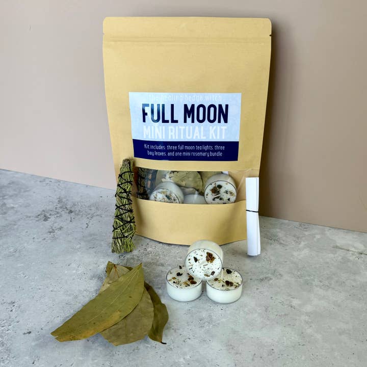 The Healing Hedge Witch - Wholesale Meditation Supplies - Full Moon Mini Ritual Kit1