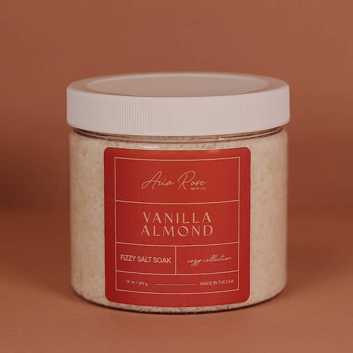 Vanilla Almond Salt Soak - Cozy Collection for wholesale by Aria Rose Bath Co