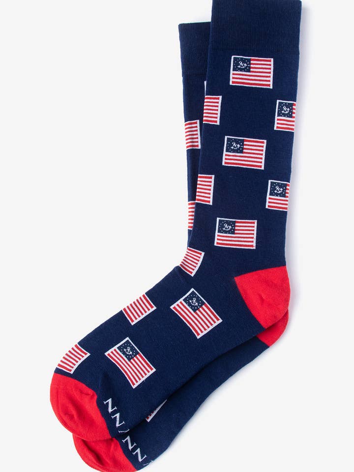 Feelin' Yachty - Meia em Algodão Cardada Bandeira Americana por atacado de Alynn