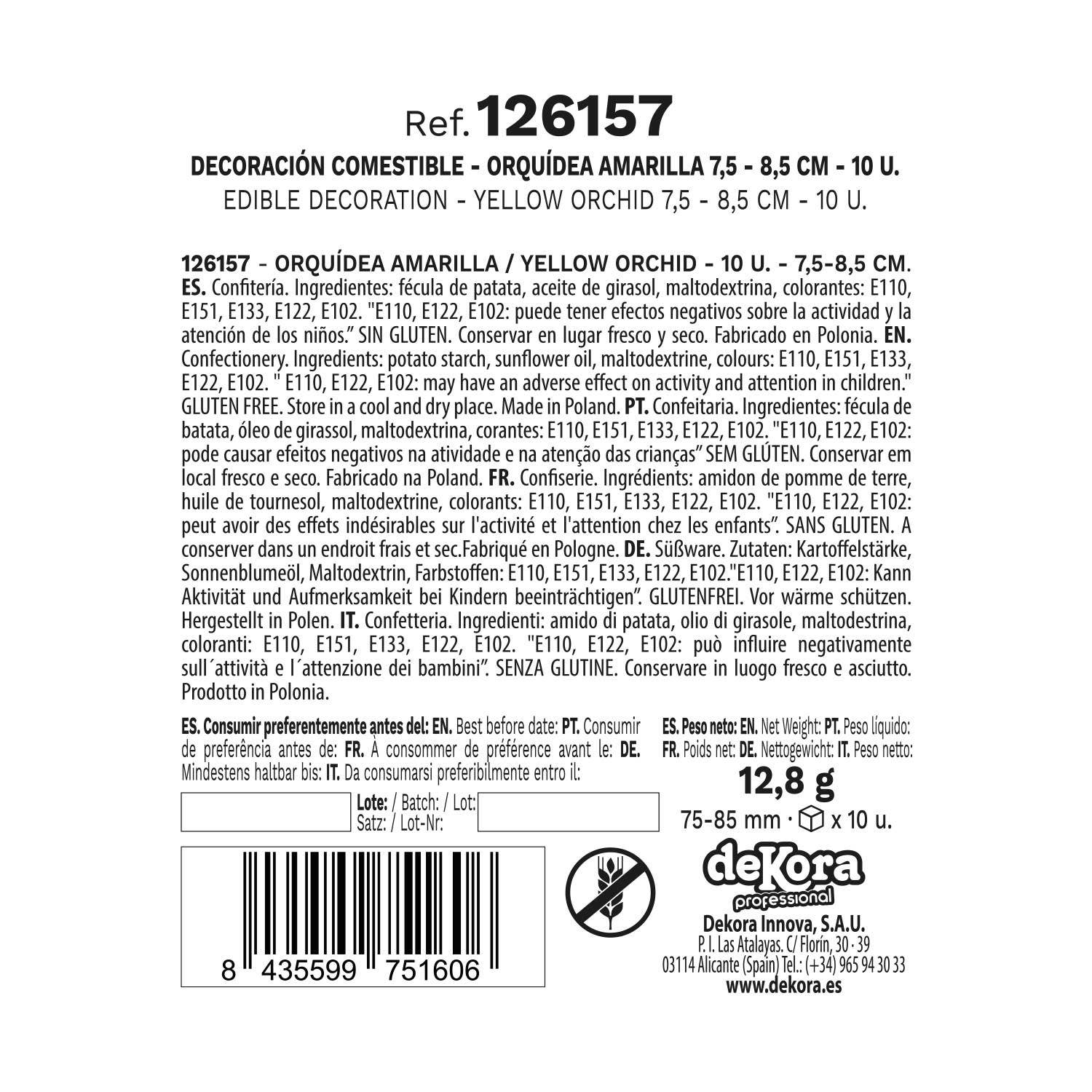 dekora – Engroshandel Kagepynt – Spiselige vaffelblomster til kage, 8,5 - 7,5 cm6