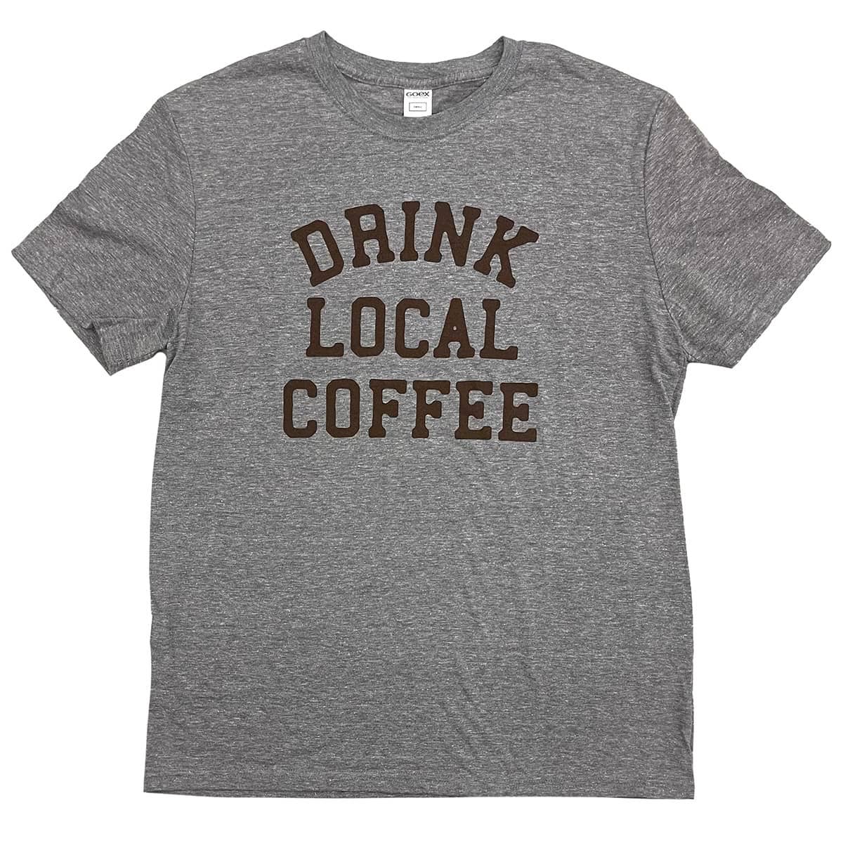 Jupmode - Wholesale Screen Printed T-Shirt - Unisex - Drink Local Coffee Shirt1