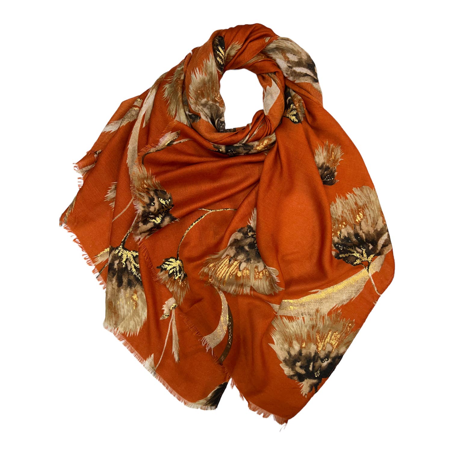 London Scarves - Wholesale Scarf - Women's - Dusty miller flower print on medium weight scarf20