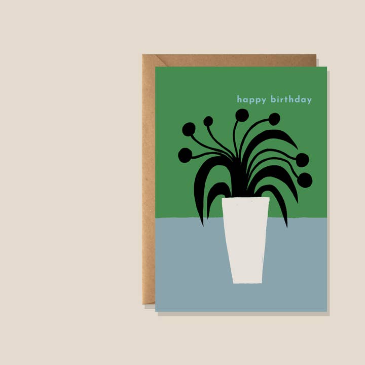 Tarjeta de cumpleaños con pompones para venta al por mayor de Kiran Ravilious