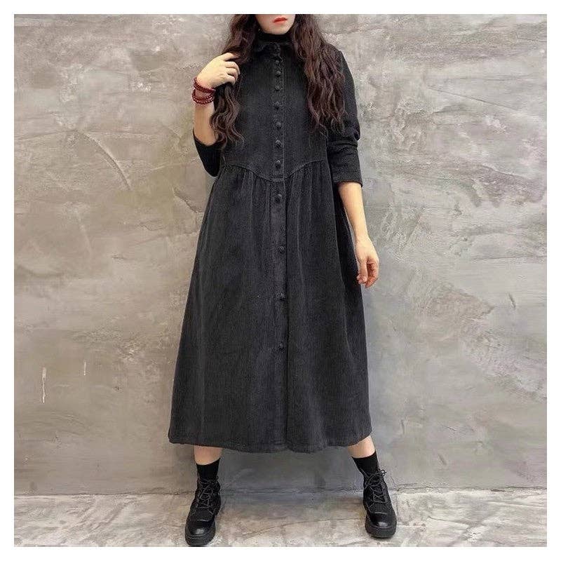 OceanusSwim – wholesale Coat – Women’s – Cozy Corduroy Mid-Length Coat2