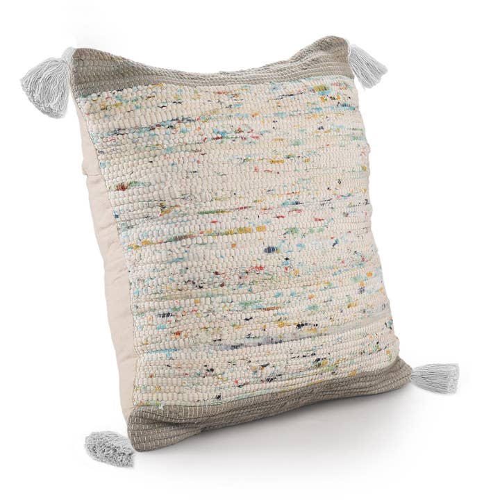 LR Home - Vente Coussin décoratif - Coussin décoratif moderne en coton tissé à la main Ravina9