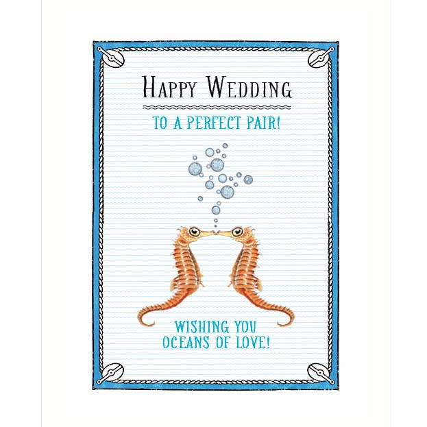 Oceans of Love | Wedding Greeting Card for wholesale by Lucca Paperworks