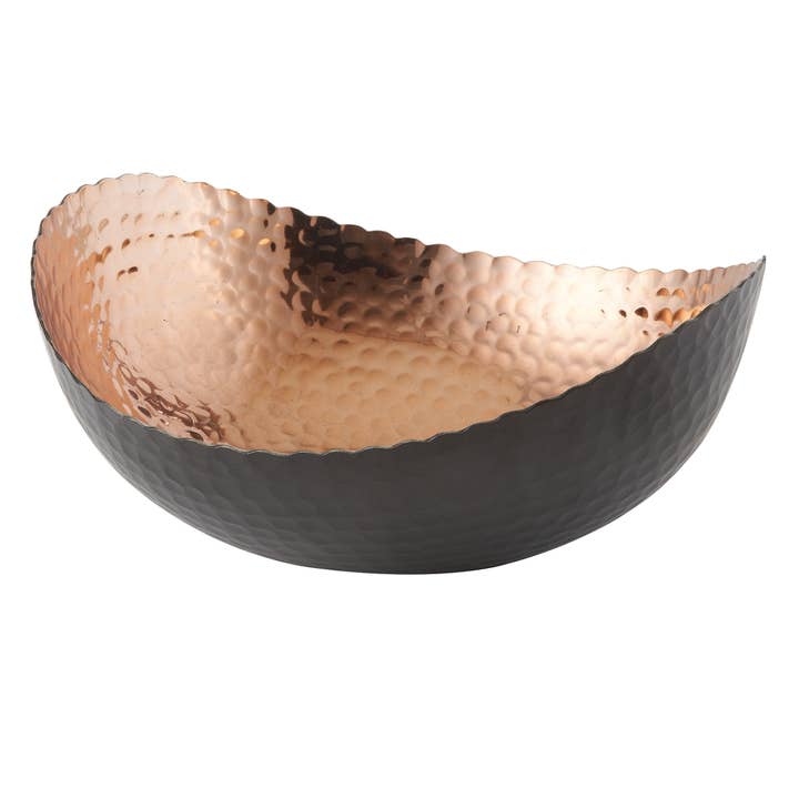 Eclipse Bowl, Black/Copper, 8.25" x 7.5" for wholesale by Elegance