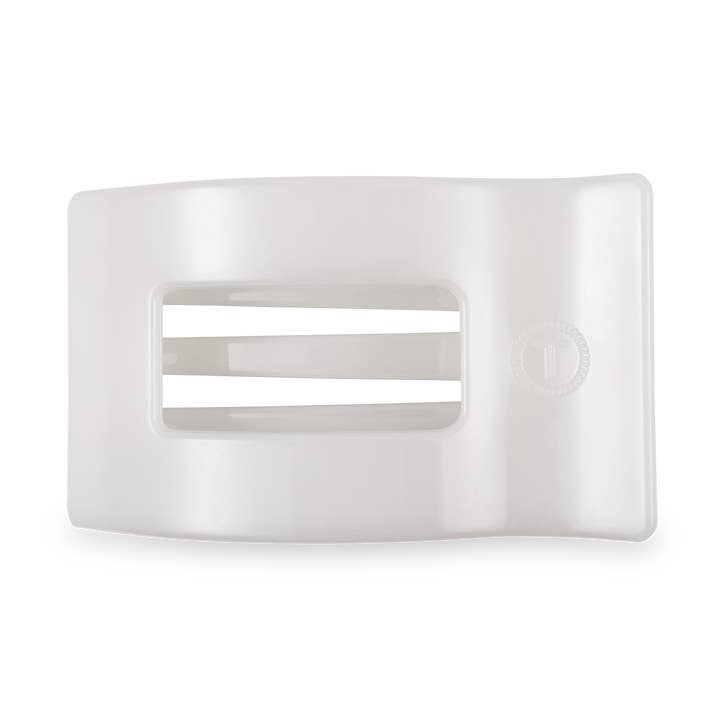 Flat Rectangle Hair Clip | Medium | Coconut White for wholesale by TELETIES