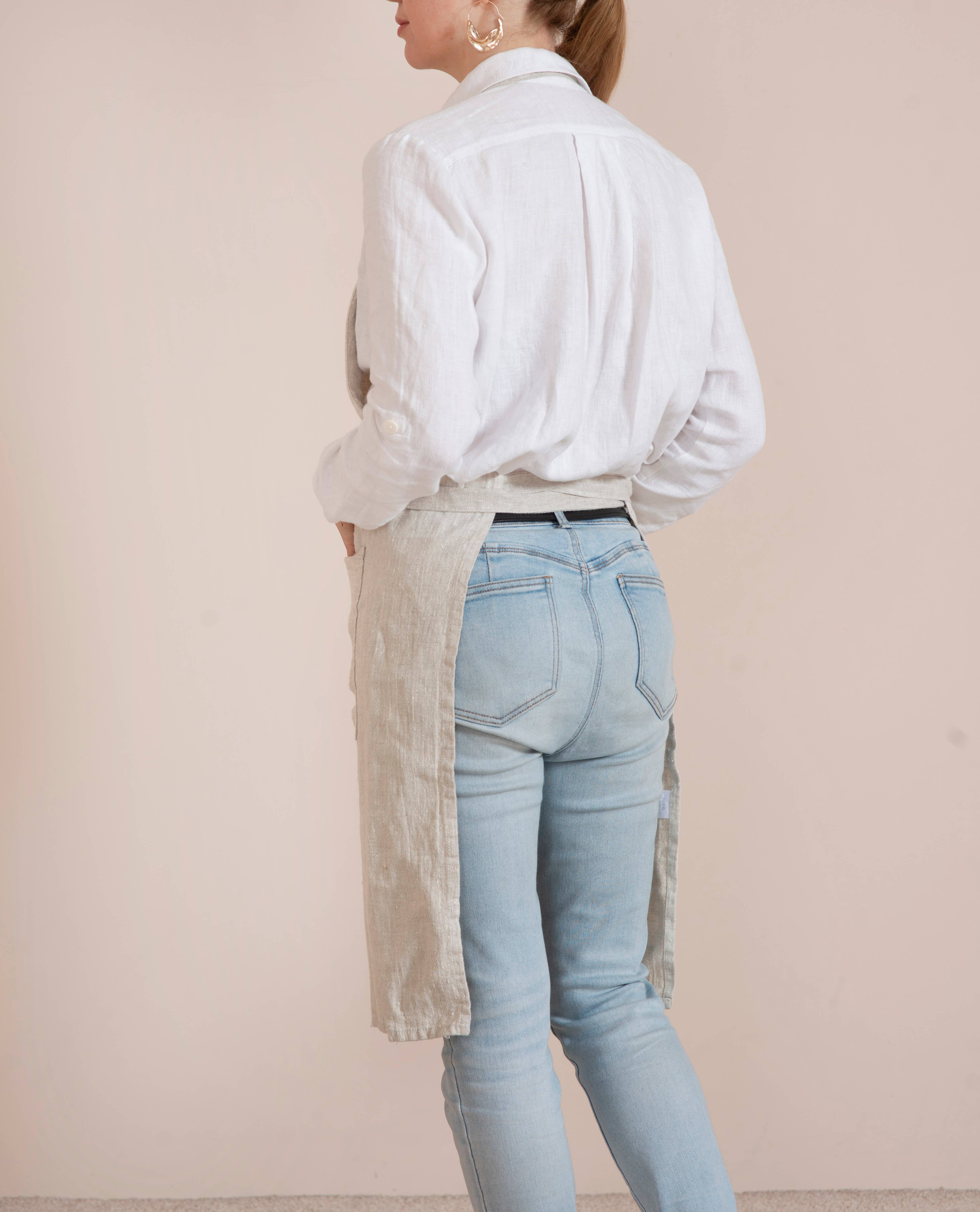 LinenQ - Wholesale Apron - Adjustable linen apron in various colors 10