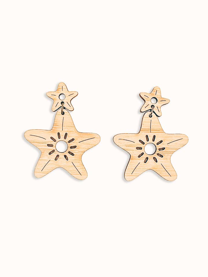 Starfish Bamboo Earrings | Moana for wholesale by Wild Cloud