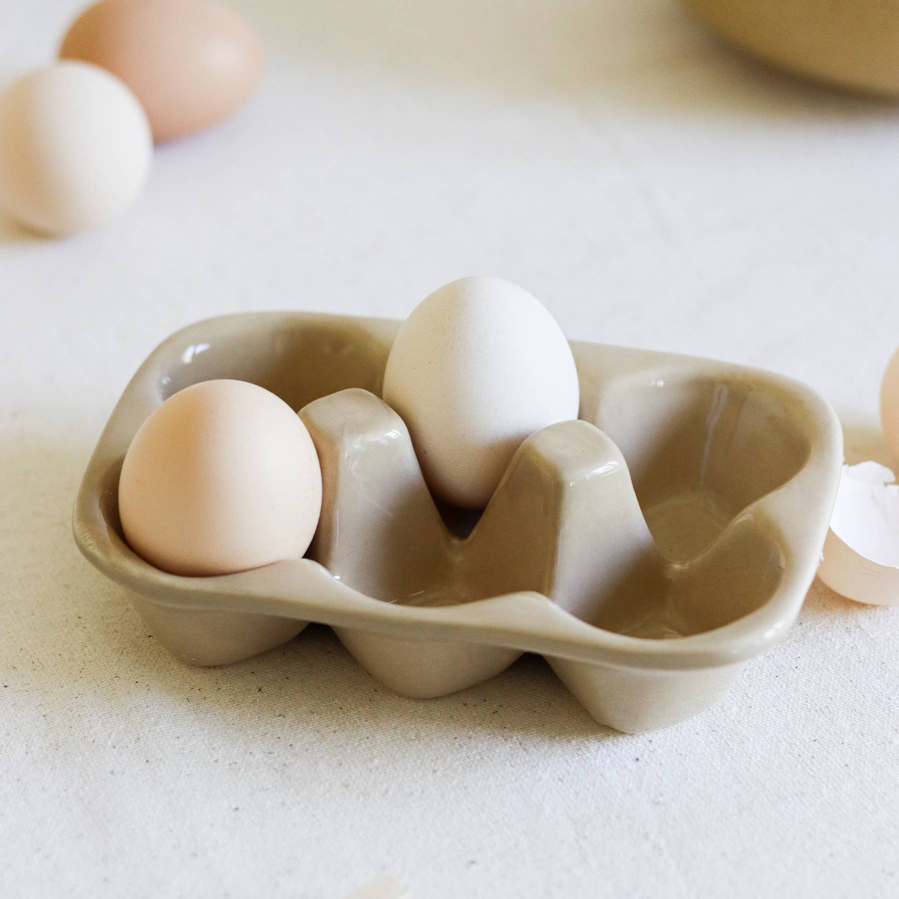 Beige & Stone – wholesale Äggkopp/-hållare – Keramiskt äggställ4