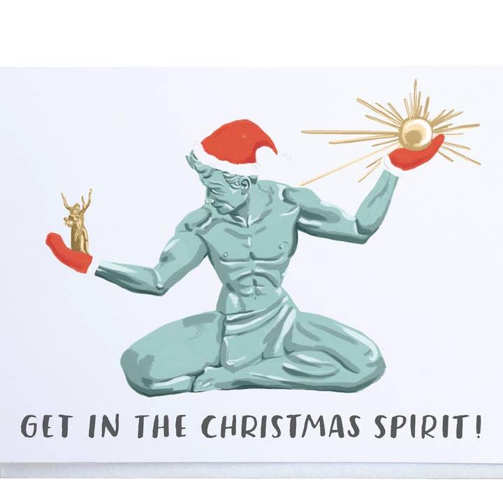 Get in the Christmas Spirit Card for wholesale by City Bird