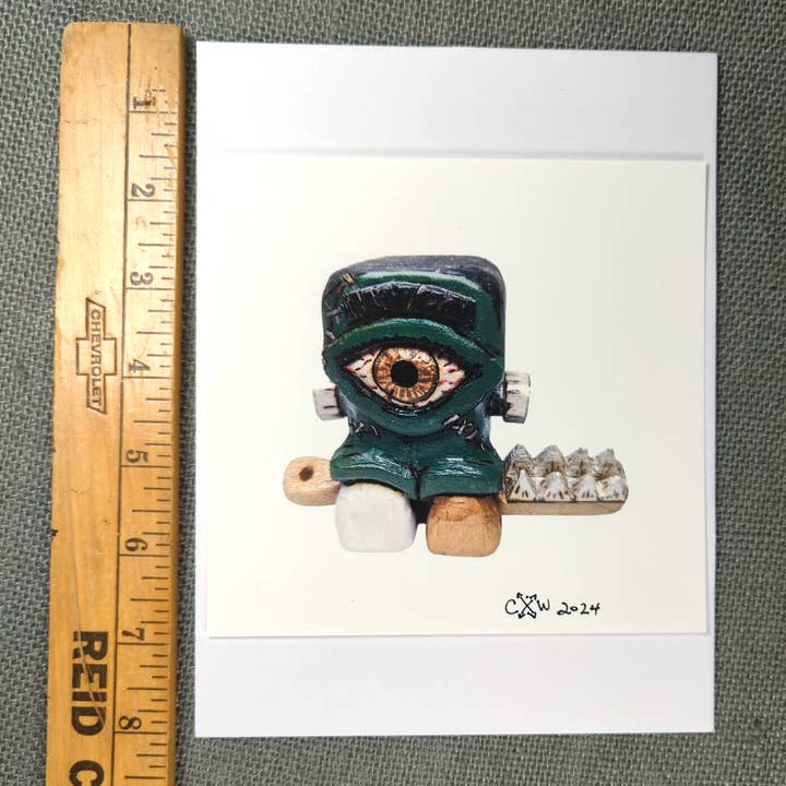 Chaos Woods - Wholesale Art Print - Frankenstein's Monster print - Cyclops with a toothbrush4